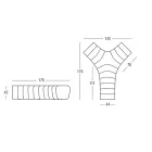 Kontorsofa i matfarvet polyethylen Fremstillet i Italien - Galatea Viadurini