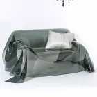 Sofa med moderne design i Jolly røget plexiglas, fremstillet i Italien Viadurini