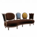 Sofa luksus design, 5 Massivt træ rygge, fremstillet i Italien, Manno