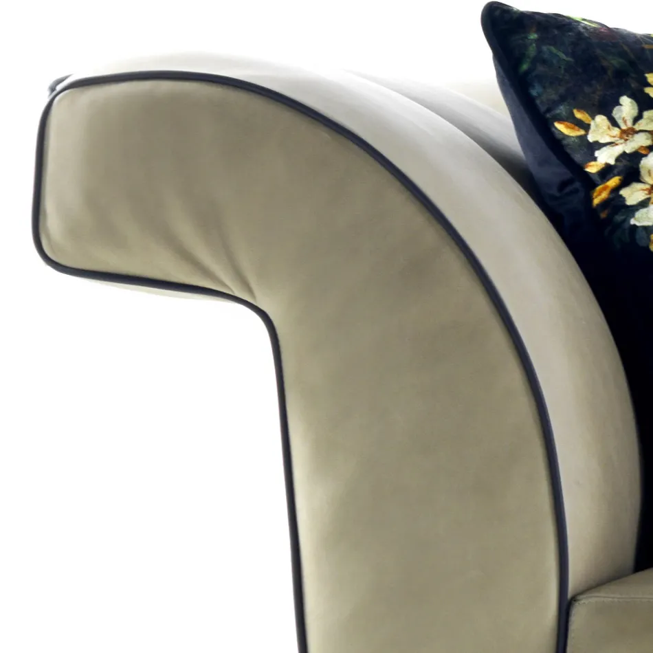 Design 3-seter betrukket sofa af Grilli Shell håndlavet i Italien Viadurini