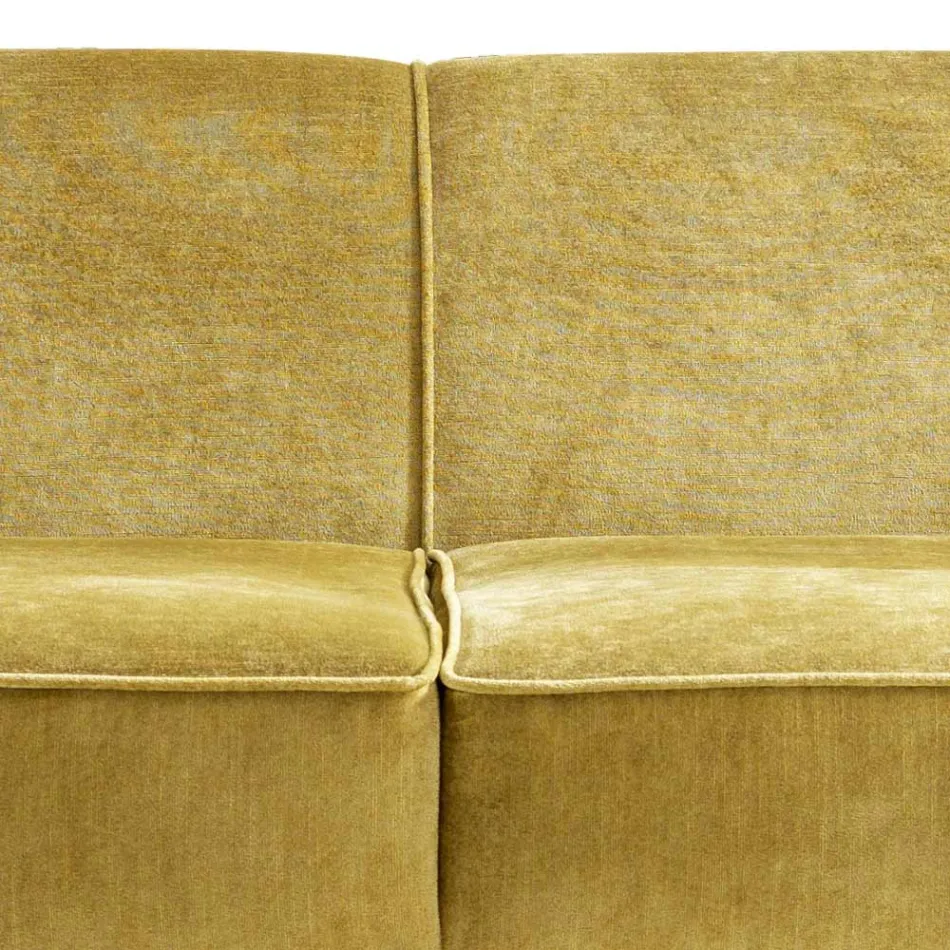 Design sofa betrukket med bøg træ Grilli Kipling lavet Italien Viadurini