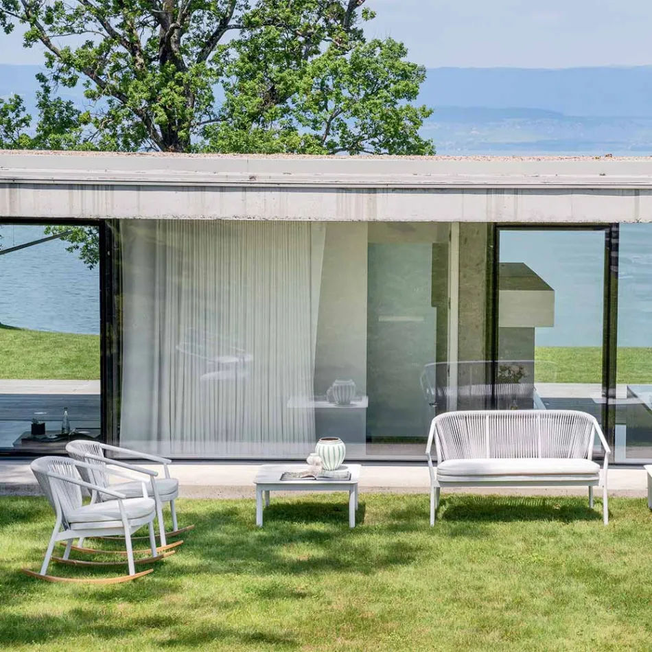 To-personers havestabelsofa aluminium og stof - Smart af Varaschin Viadurini