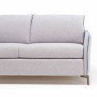 Moderne design to-pers. Sofa L.145 cm øko-læder / Erica stof Viadurini