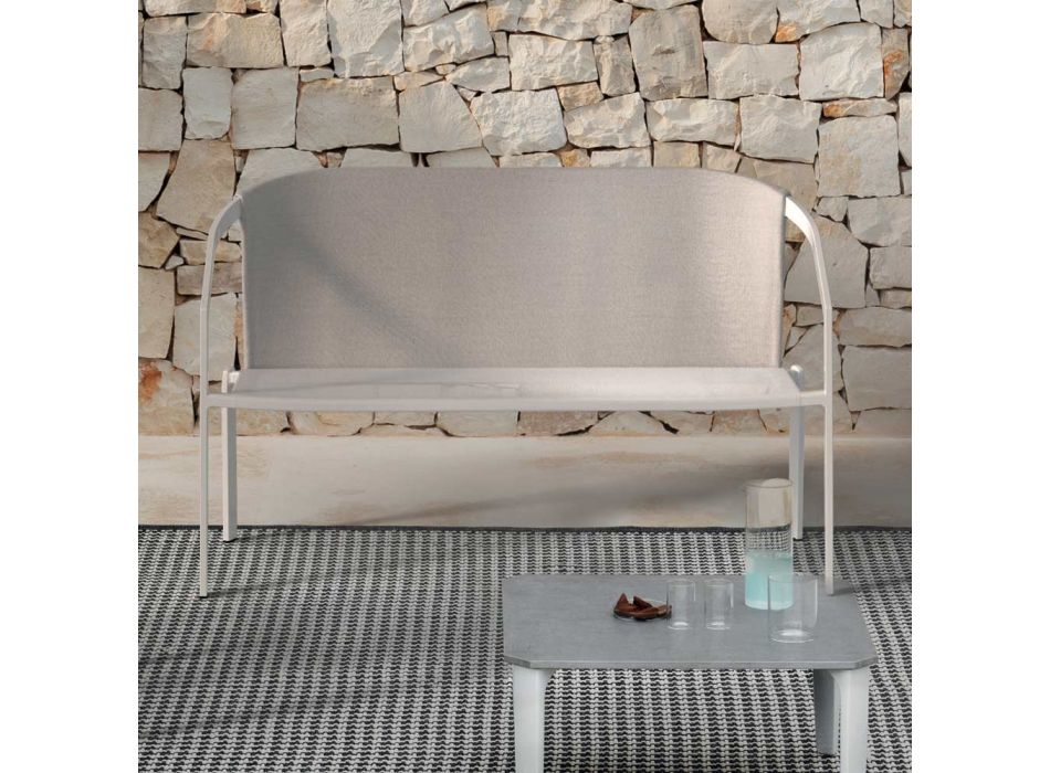 2 personers udendørs sofa med aluminiumsstruktur lavet i Italien - Zaika