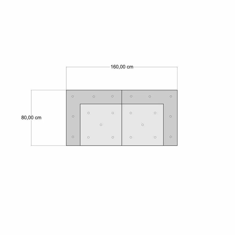 Polstret to-sæders etnisk sofa i lappet stof og træ - fiber Viadurini