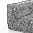 Polstret to-sæders etnisk sofa i lappet stof og træ - fiber Viadurini