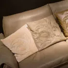 Massivt træ og læder sofa med armlæn Eve for objekter Viadurini