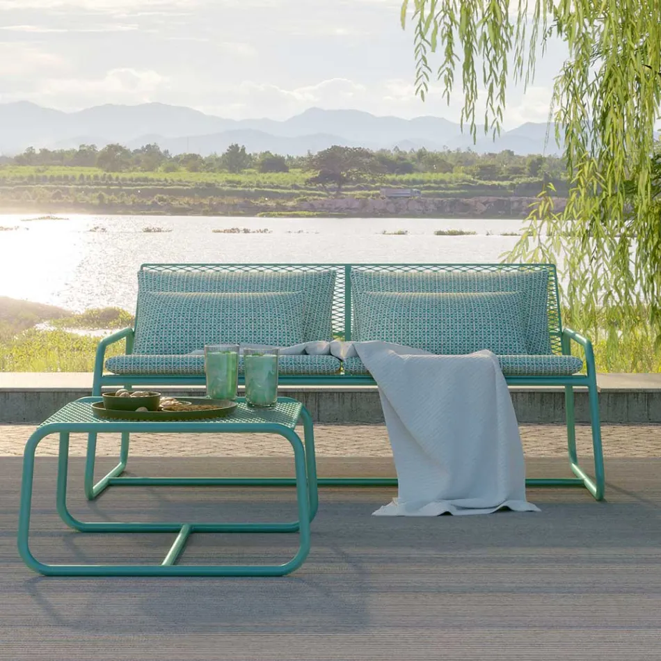 Metalsofa til den moderne have Høj kvalitet lavet i Italien - Karol Viadurini