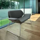 Lavet i Italien Cesare læder imiteret læder sofa Viadurini