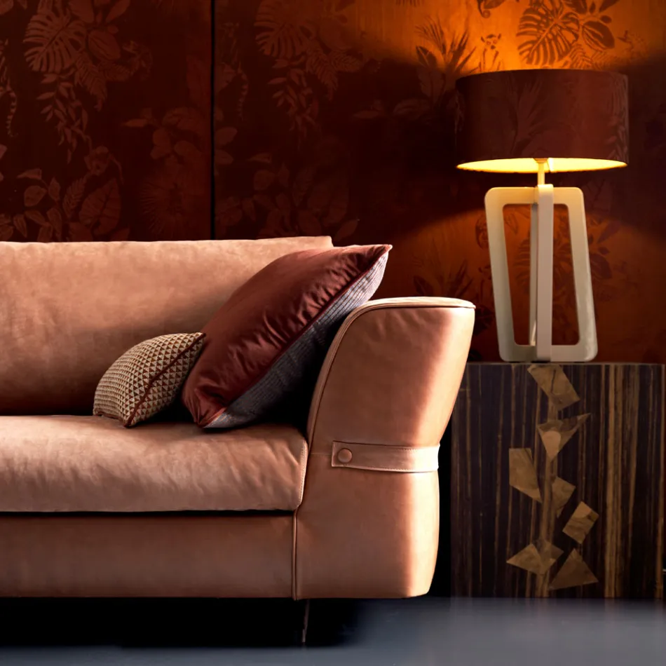 3-seter betrukket stofsofa Grilli Joe lavet i Italien Viadurini