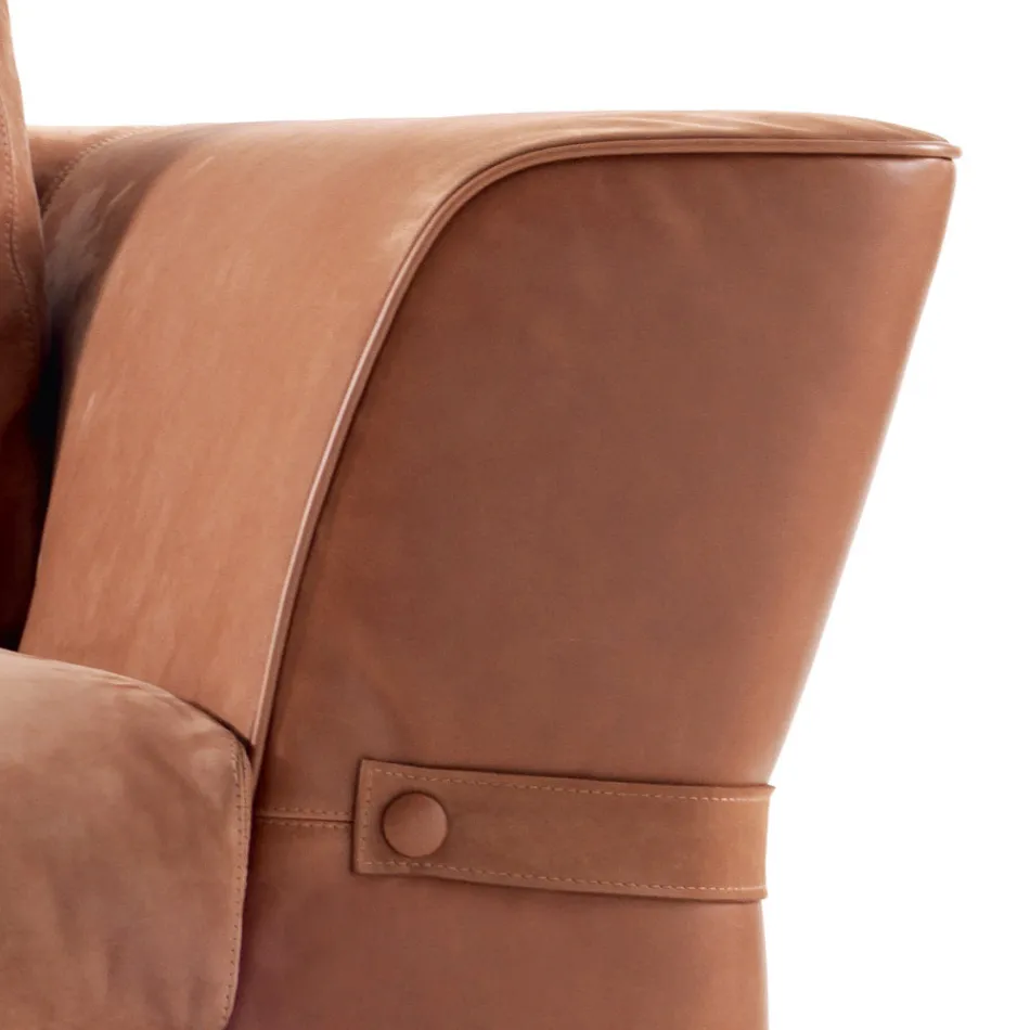 3-seter betrukket stofsofa Grilli Joe lavet i Italien Viadurini