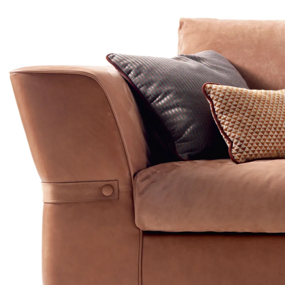 3-seter betrukket stofsofa Grilli Joe lavet i Italien Viadurini