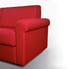 2 eller 3 personers sovesofa i aftageligt rødt stof lavet i Italien - Geneviev Viadurini