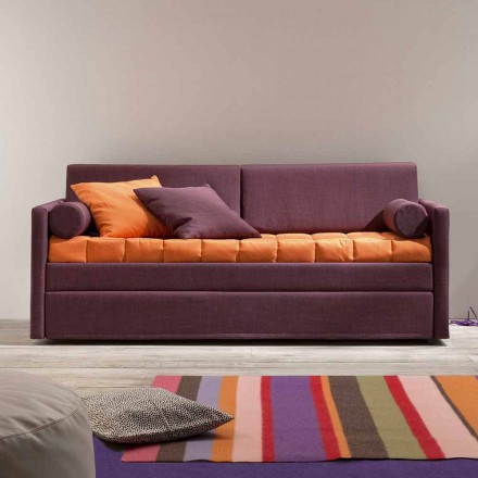 Design køjeseng sofa dækket i Made in Italy stof - Gretel Viadurini