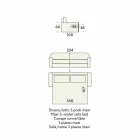 Dobbelt sovesofa i design stof fremstillet i Italien - anemone Viadurini