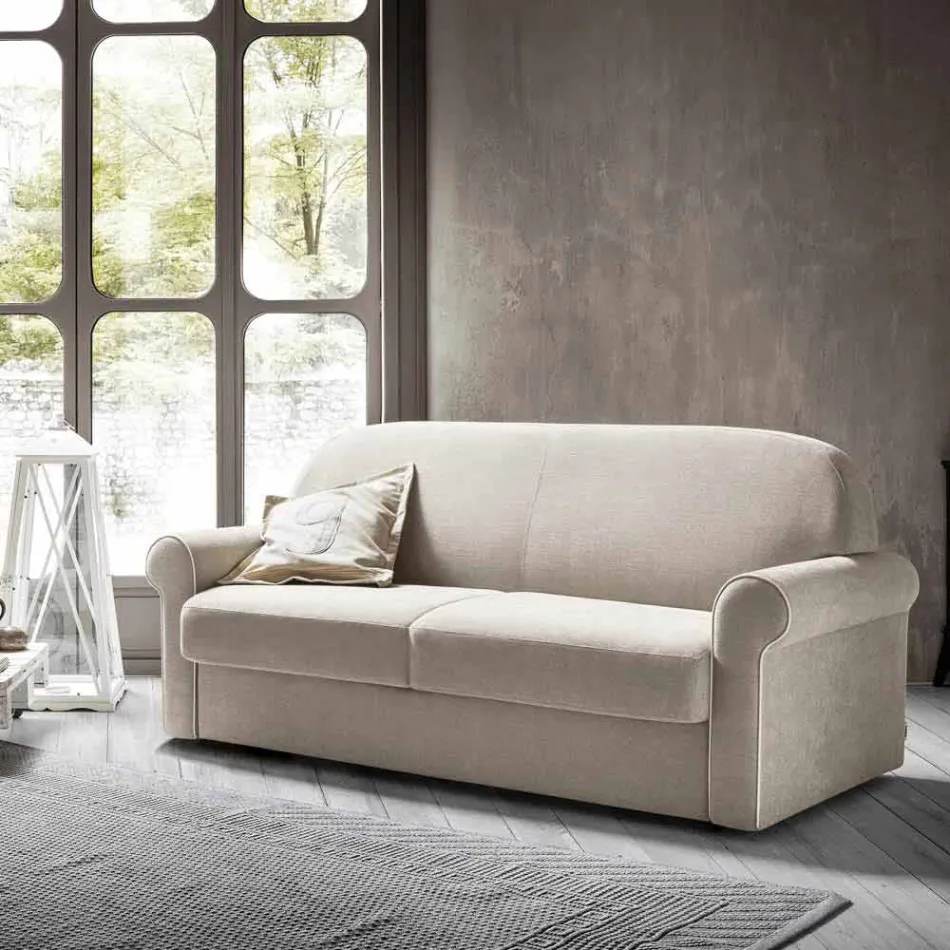 Dobbelt sovesofa i design stof fremstillet i Italien - anemone Viadurini