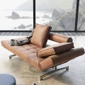 Ghia by Innovation moderne polstret sovesofa med kromben