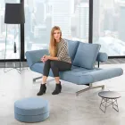 Ghia by Innovation moderne polstret sovesofa med kromben Viadurini