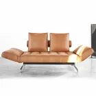 Ghia by Innovation moderne polstret sovesofa med kromben Viadurini