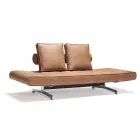 Ghia by Innovation moderne polstret sovesofa med kromben Viadurini