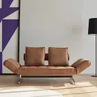 Ghia by Innovation moderne polstret sovesofa med kromben Viadurini