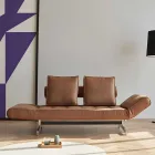 Ghia by Innovation moderne polstret sovesofa med kromben Viadurini