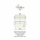 Moderne sovesofa betrukket med Made in Italy Bicolor stof - Begonia Viadurini