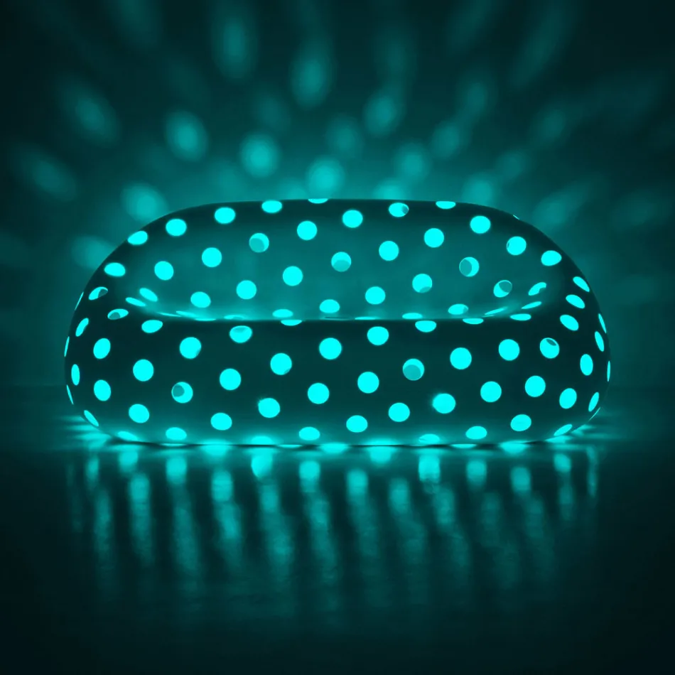 Lysende udendørs sofa i polyethylen med LED Made in Italy - Asso Viadurini