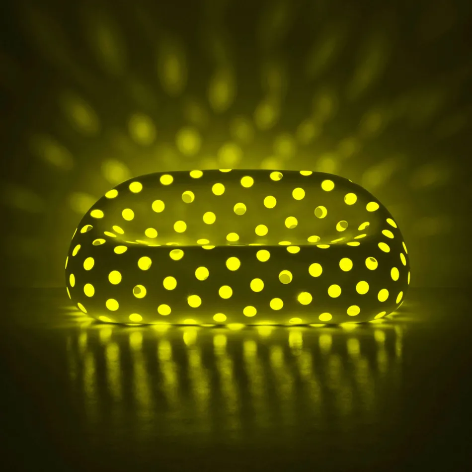 Lysende udendørs sofa i polyethylen med LED Made in Italy - Asso Viadurini