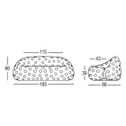 Lysende udendørs sofa i polyethylen med LED Made in Italy - Asso Viadurini