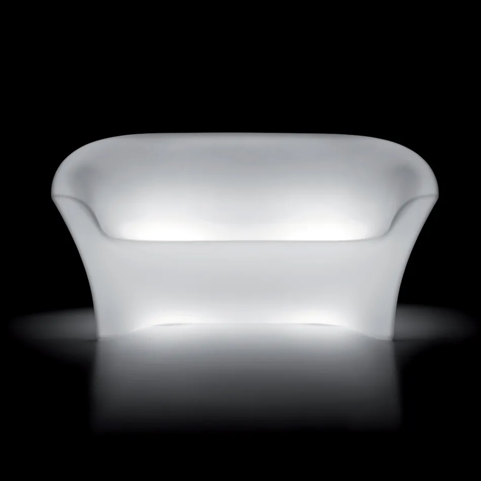 Outdoor Bright Sofa i polyethylen med LED-lys Made in Italy - Conda Viadurini