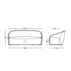 Lys havesofa i polyethylen med LED Fremstillet i Italien - juli Viadurini