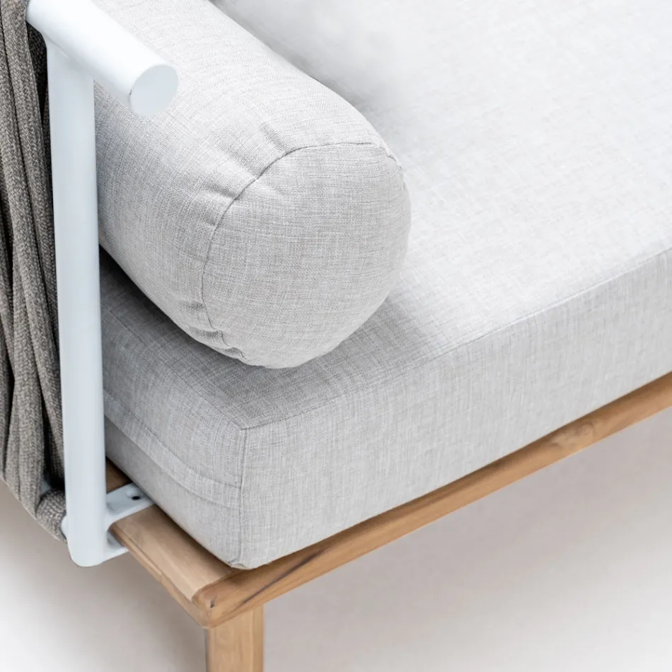 Modulær havesofa med 2 reb-ryglæn - Bellatrix Viadurini