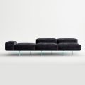 Saphir - Moderne modulær sofa med glasbase, fremstillet i Italien