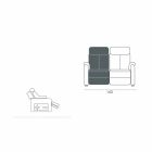 2-personers motoriseret sofa med 1 elektrisk sæde Gelso, moderne design Viadurini