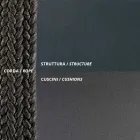 Udendørs sofa i stål Forskellige størrelser og hynder medfølger Made in Italy - Bronn Viadurini