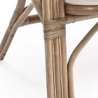 2-personers udendørs sofa til haven i rattan hvide puder - Maurizia Viadurini