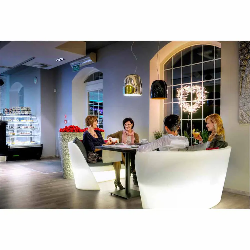 Slide Rap design indendørs polyethylen sofa lavet i Italien Viadurini