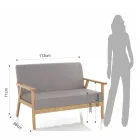 Sofa lavet af massivt fyrretræ - Xenon Viadurini