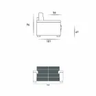 2-pers. Elektrisk afslappende sofa, 2 Lilia elektriske sæder, fremstillet i Italien Viadurini