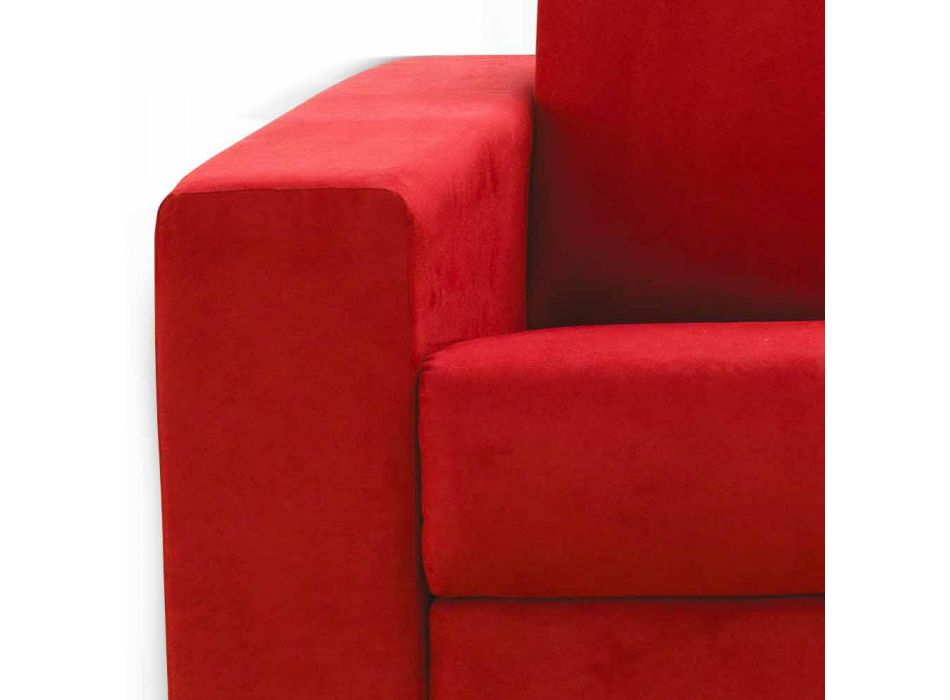 Moderne design tre-pers. Sofa i øko-læder / stof fremstillet i Italien Mora