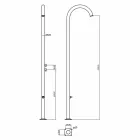 Forkromet rustfrit stål havebruser med fodvask fremstillet i Italien - Marlen Viadurini