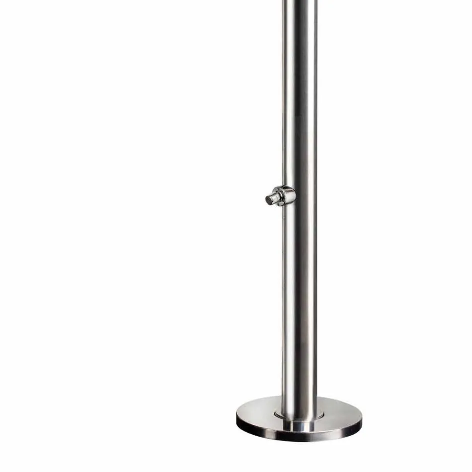 Forkromet rustfrit stål havebruser med fodvask fremstillet i Italien - Marlen Viadurini