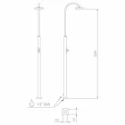 Stålhavebrusebad med vandhaner lavet i Italien - Norton Viadurini