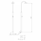 Havebruser i rustfrit stål med rundt brusehoved Lavet i Italien - Norton Viadurini