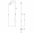 Udendørs stålbruser med fodvask og timer Made in Italy - Modeo Viadurini
