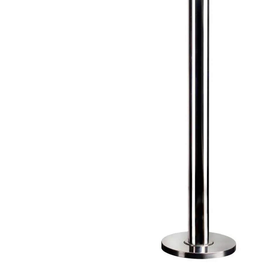 Udendørs bruser i stål med mixer og rundt brusehoved Lavet i Itay - Yuki Viadurini