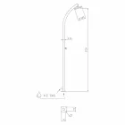 Udendørs bruser i stål med mixer og rundt brusehoved Lavet i Itay - Yuki Viadurini