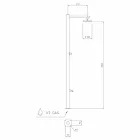 Udendørs brusebad i rustfrit stål med vandhaner lavet i Italien - Modeo Viadurini