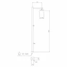 Udendørs bruser i forkromet rustfrit stål med mixer fremstillet i Italien - Modeo Viadurini